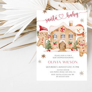 Christmas Holiday Winter Baby Shower Party Invitation