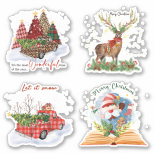 Christmas Holiday Winter Custom-Cut Vinyl Sticker