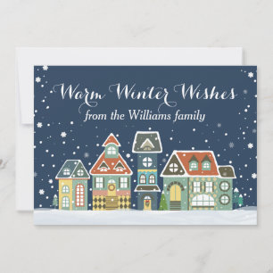 Christmas Holiday Winter Village Card