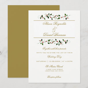 Christmas Holiday Winter Wedding Invitation