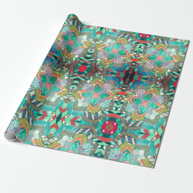 Christmas Holiday Wrapping Paper (Unrolled)