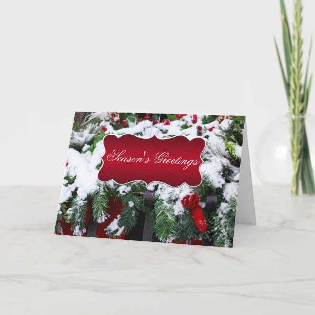 Christmas Holiday Xmas Season's Greetings Business (Front)