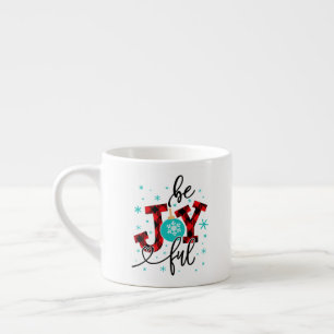 Christmas Holidays Be Joyful Modern Winter Espresso Cup
