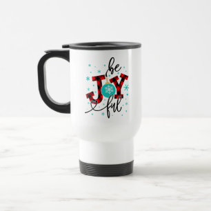 Christmas Holidays Be Joyful Modern Winter Travel Mug