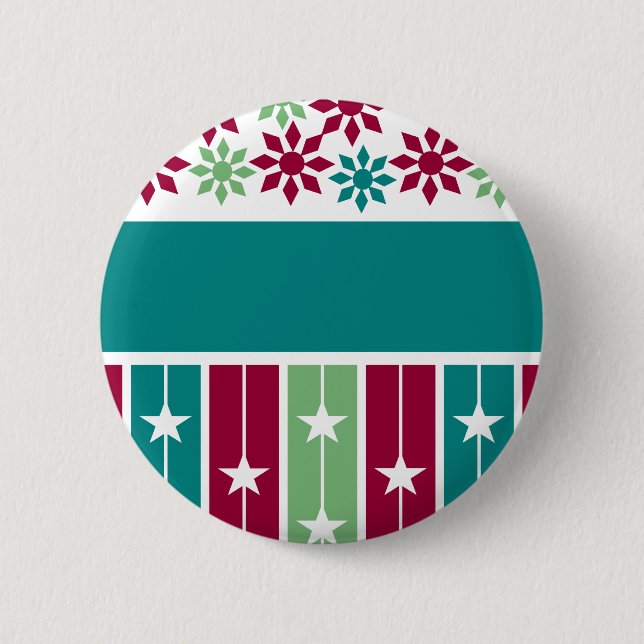 Christmas / Holidays button, customize 6 Cm Round Badge (Front)