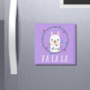 Christmas Holidays Fa La La Llama Magnet