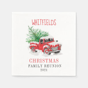 Christmas Holidays Family Reunion Custom Paper Napkin