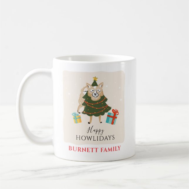 Christmas Holidays Family Reunion Dog Howlidays Coffee Mug (Left)