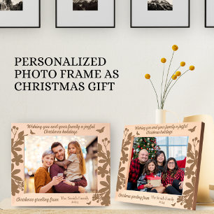 Christmas Holidays Greeting Laser Etched Picture
