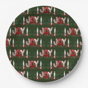 Christmas Holidays Joy Paper Plate