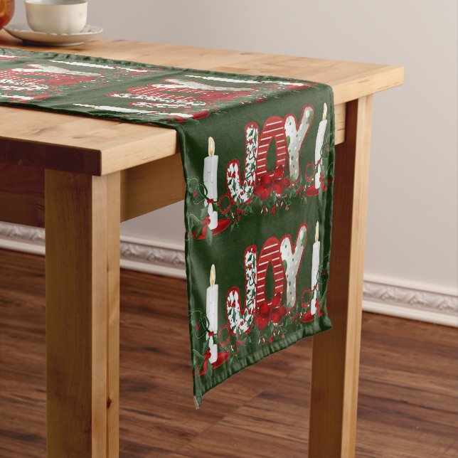Christmas Holidays Joy Short Table Runner (In Situ)