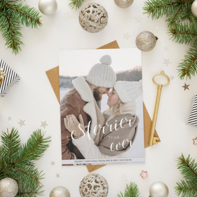 Christmas Holidays Merrier than Ever Photo Holiday Card (Creator Uploaded)