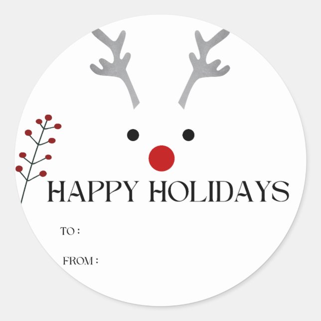Christmas,Holidays,Modern Xmas,Holidays Season,C16 Classic Round Sticker (Front)