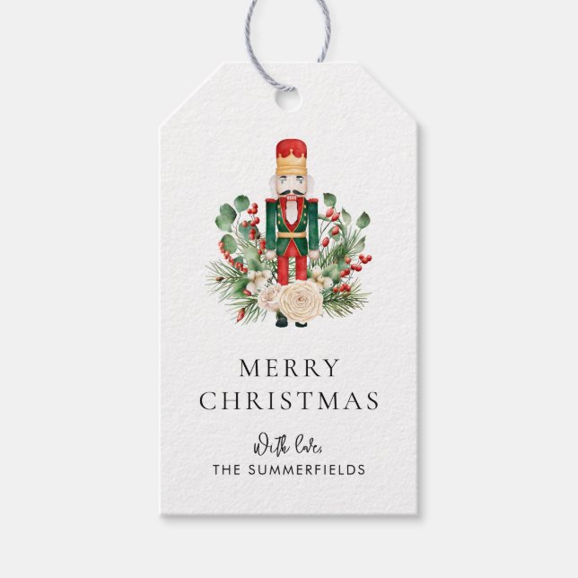 Christmas Holidays Nutcracker Script Gift Tags (Front)