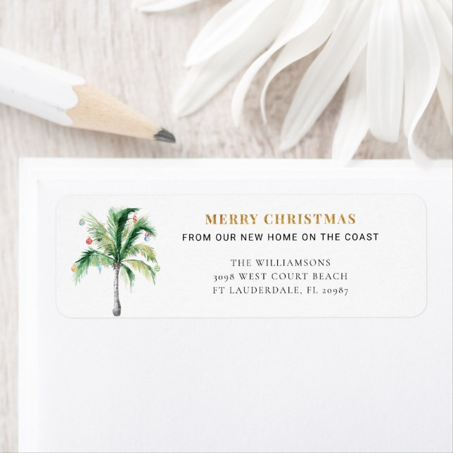 Christmas Holidays Palm Tree Moving Address (Insitu)
