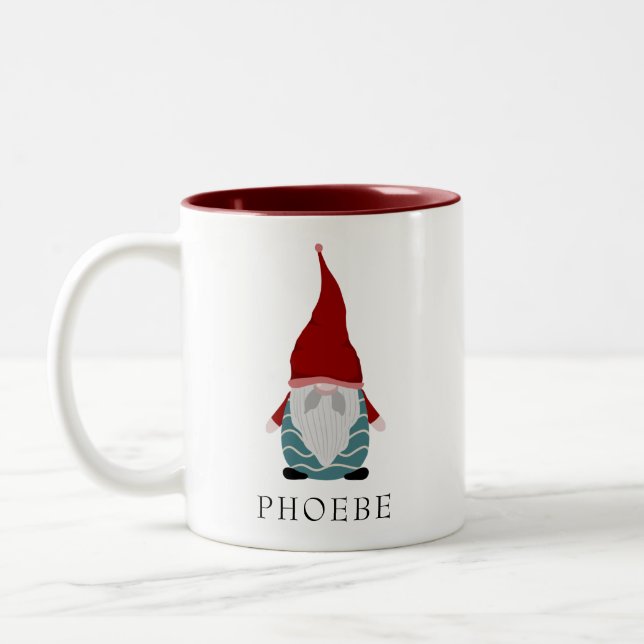 Christmas Holidays Personalised Family Two-Tone Coffee Mug (Left)