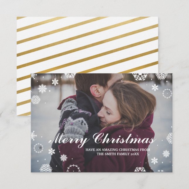 Christmas Holidays Photo Card Xmas Couple (Front/Back)