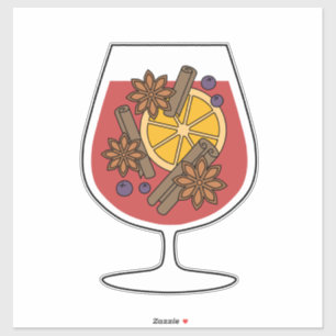 Christmas holidays red mulled wine spicy cocktail