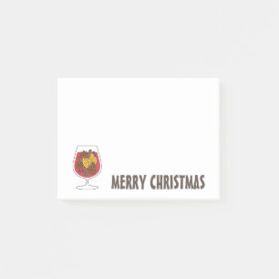 Christmas holidays red mulled wine spicy cocktail post-it notes