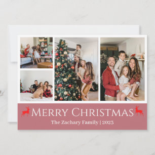 Christmas holidays Script Family Photo Collage Holiday Card