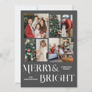  Christmas holidays Script Family Photo Collage Holiday Card
