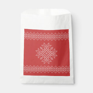 Christmas holidays season snowflake art favour bags