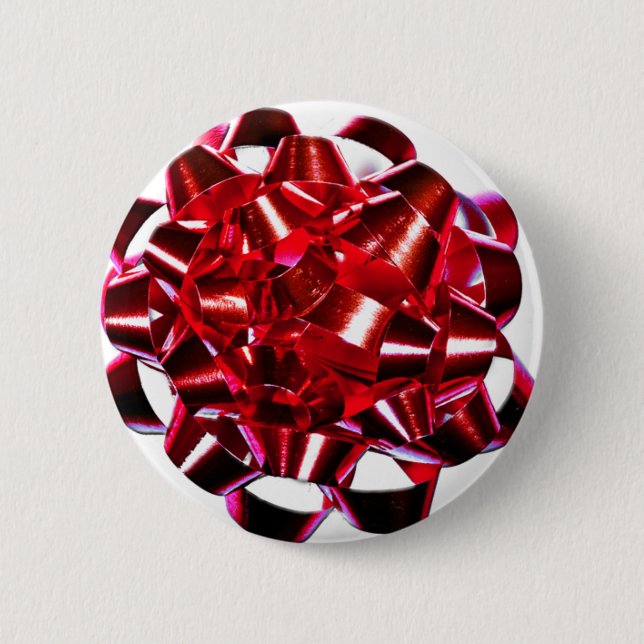 Christmas Holidays Winter Red Christmas Ribbon 6 Cm Round Badge (Front)