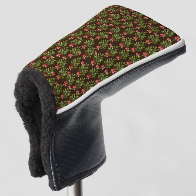 Christmas Hollies - Golf Head Cover (3/4 Front)