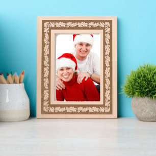 Christmas Holly and Berries Border Etched Frames