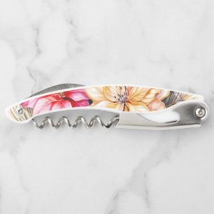 Christmas Holly and Poinsettias Corkscrew