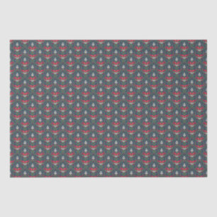 CHRISTMAS HOLLY BERRIES AND A RED BOW TISSUE PAPER