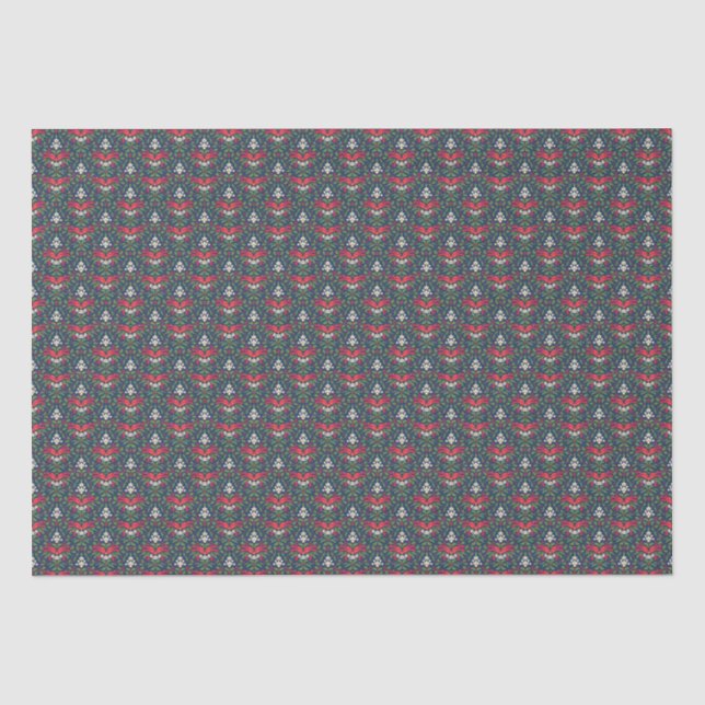 CHRISTMAS HOLLY BERRIES AND A RED BOW TISSUE PAPER (Front)