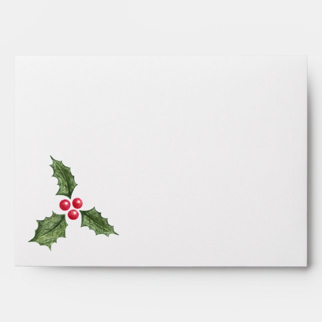 Christmas Holly Berries Envelope (Front)