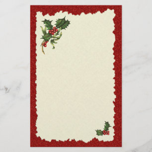 Christmas Holly Berries stationery