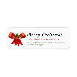 Christmas Holly Berry  Elegant Return Address