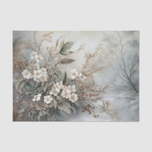 Christmas Holly Berry Flowers in Winter Decoupage Tissue Paper