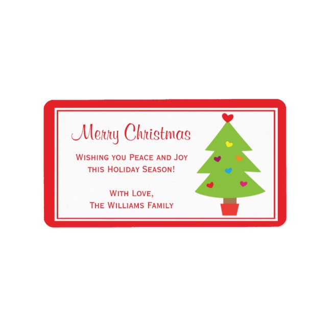 Christmas Holly Berry Gift Tag Labels (Front)