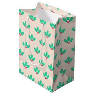 Christmas Holly Berry Medium Gift Bag