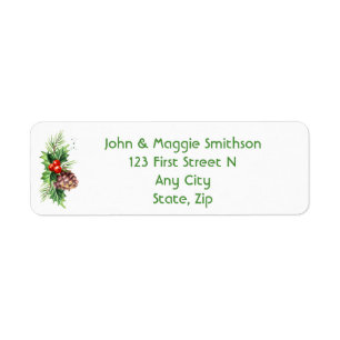 Christmas Holly Berry Pine Greenery