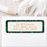Christmas Holly Botanical Greenery Return Address<br><div class="desc">Christmas Holly Botanical Greenery Custom Classic Return Address Labels in Navy Blue,  Red,  and Green</div>
