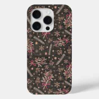 Christmas holly bouquet - Black iPhone 15 Pro Case