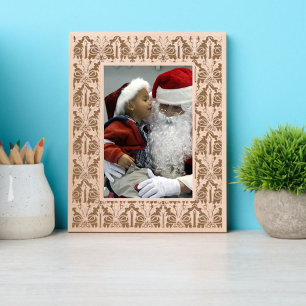 Christmas Holly & Candles Pattern Etched Frames