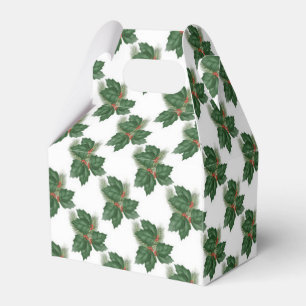 Christmas Holly Favour Box