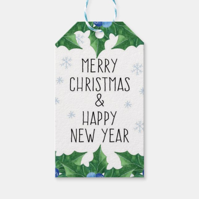 Christmas Holly Gift Tags (Front)