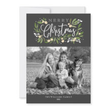 Christmas Holly-Holiday Photo Card