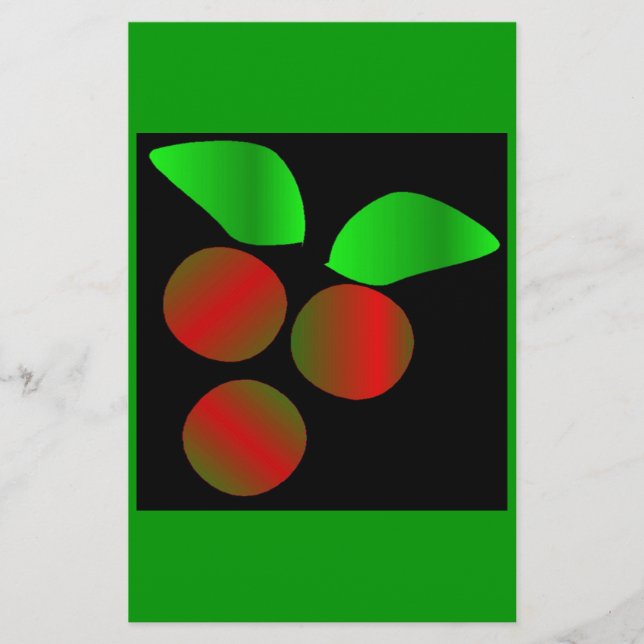 Christmas Holly I Stationery (Front)