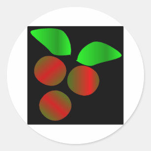 Christmas Holly III Classic Round Sticker