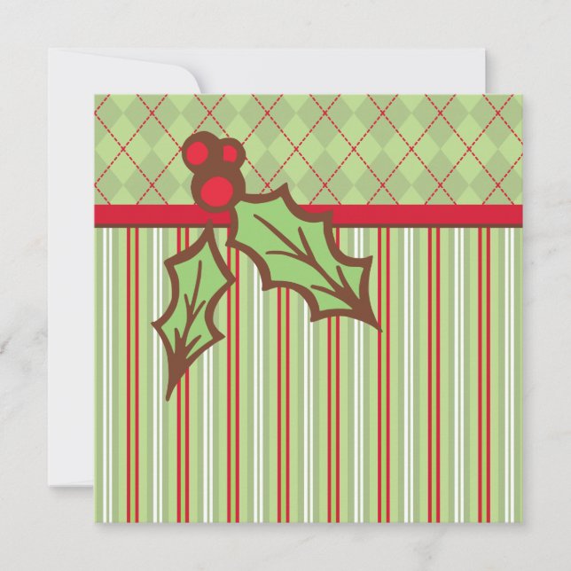 Christmas Holly Invitations (Front)