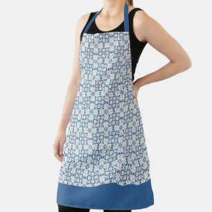 Christmas holly leaves and flowers petals tiles apron