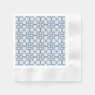 Christmas holly leaves and flowers petals tiles napkin